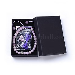 Natural Kunzite Braided Bead Bracelets&nbsp;BJEW-JB04243-01