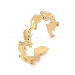 304 Stainless Steel Adjustable Open Cuff Rings for Women&nbsp;LS-RJEW-Z089-04G-01