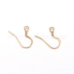 304ステンレススチールフレンチピアスフック  フラットピアスフック  耳ワイヤー  水平ループ付き  ミックスカラー  14x17x2mm  穴：2mm  21ゲージ  ピン：0.7mm&nbsp;STAS-N0013-15