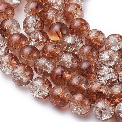 Baking Paint Crackle Glass Bead Strands&nbsp;CCG-S001-8mm-18