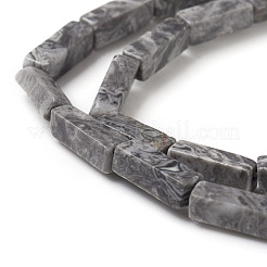 Natural Map Stone/Picasso Stone/Picasso Jasper Beads Strands&nbsp;G-G837-05