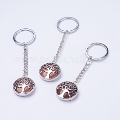Natural/Synthetic Mixed Stone Keychain&nbsp;KEYC-E023-02