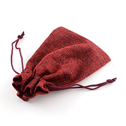 Burlap Packing Pouches Drawstring Bags&nbsp;X-ABAG-Q050-13x18-06