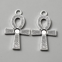 合金のチベット風チャーム  アンククロスチャーム  アンティークシルバー  47.5x26x2mm  穴：4mm&nbsp;LS-FIND-CJC0012-022