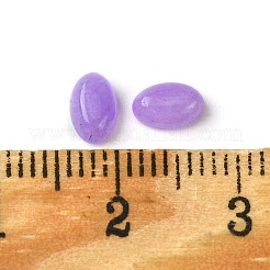 天然石ホワイトジェイドカボション  オーバル  染め  紫色のメディア  6x4x2~2.5mm&nbsp;G-A094-01A-28