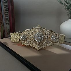 Alloy Crystal Rhinestone Flower Bride Wedding Dree Chain Belts&nbsp;FS-WG3EE17-01