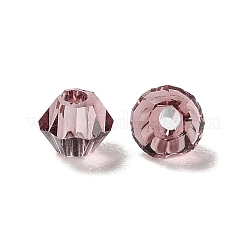透明ガラスビーズ  双円錐形  インディアンレッド  4x4x3.5mm  穴：1mm  720個/袋&nbsp;GGLA-Z004-05V