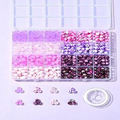 DIY ラウンドアクリルビーズブレスレットジュエリー作成キット  ミックスカラー  7.5~8x0.8~8x0.8~8mm  穴：1~2mm&nbsp;DIY-FS0007-40