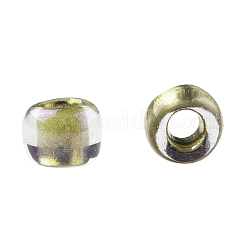 TOHOラウンドシードビーズ  日本製シードビーズ  （262)つの内側のカラークリスタル/レモンの裏地  8/0  3mm  穴：1mm  約1110個/50g&nbsp;SEED-XTR08-0262