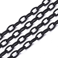 不透明なアクリルアズキチェーン  馬の目  ミックスカラー  13x8x2mm  18.5インチ〜19.29インチ（47~49cm）/連&nbsp;SACR-N010-001