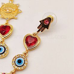 Alloy Enamel Evil Eye Dangle Stud Earrings&nbsp;FS-WGB3014-01