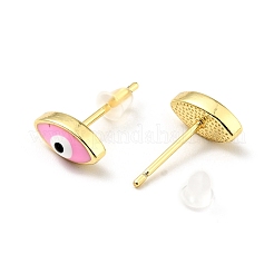 Enamel Horse Eye Stud Earrings&nbsp;EJEW-G282-08G