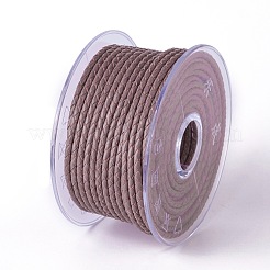 編み紐  革のアクセサリーコード  ジュエリーDIY製版材料  ロージーブラウン  6mm  約16.4ヤード（15m）/ロール&nbsp;WL-I004-6mm-08
