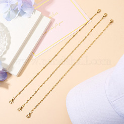 3Pcs 3 Styles 304 Stainless Steel Baseball Cap Chain Set&nbsp;AJEW-TAC00034