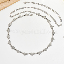 Alloy Crystal Rhinestone Heart Link Waist Chains for Women&nbsp;WGA2267-01