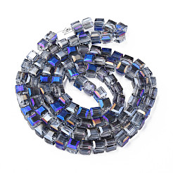 Electroplate Transparent Glass Beads Strands&nbsp;EGLA-N002-28-C06