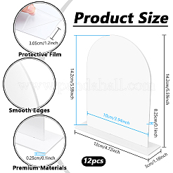 Acrylic Blank Table Number Sign Tent Holder&nbsp;AJEW-WH0481-123A