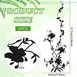 Flower Shape Cloth Embroidery Applqiues&nbsp;PATC-WH0012-52B