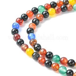 Natural Agate Beads Strands&nbsp;G-YW0001-33B