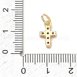 Brass Micro Pave Cubic Zirconia Pendants&nbsp;KK-A293-20G