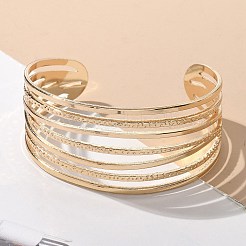 Electrophoresis Iron Cuff Bangles for Women&nbsp;BJEW-M057-05G