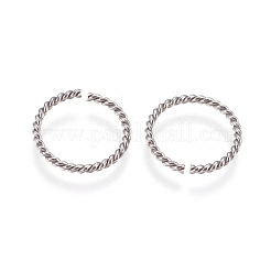 変色しにくい304ステンレススチール製オープン丸カン  ツイストラウンド  ステンレス鋼色  15.5x1.5mm  内径：13mm  約160個/袋&nbsp;STAS-P212-21P-01