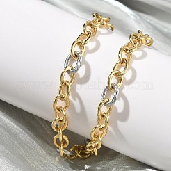 Two Tone Brass Cable Chain Necklaces&nbsp;KK-C251-35GP