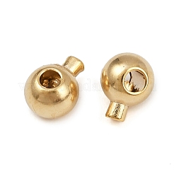 真鍮製つぶし玉カシメ玉  カドミウムフリー＆鉛フリー  ラウンド  24KGP本金メッキ  4.5x3.5x3mm  穴：1.2mm&nbsp;KK-P310-21B-G