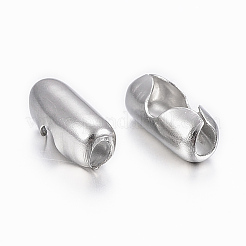 変色防止304ステンレススチールボールチェーンコネクター  ステンレス鋼色  10x4mm  穴：2mm  3mmボールチェーンに適合&nbsp;STAS-H423-15P