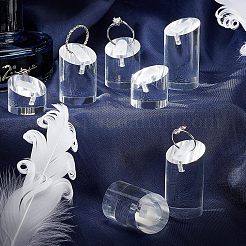 アクリルリングが表示されます  フィンガーリングディスプレイスタンド用  コラム  透明  2.5x2~4.7cm&nbsp;RDIS-WH0006-13