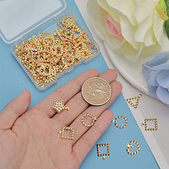 120Pcs 6 Style Ion Plating(IP) 304 Stainless Steel Pendant Rhinestone Settings&nbsp;STAS-CA0002-11