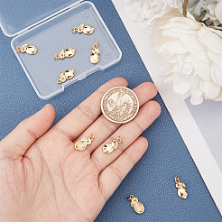 Brass Micro Pave Cubic Zirconia Pendants&nbsp;KK-BBC0003-97