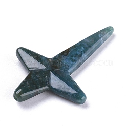 天然石インディアン瑪瑙ビーズ  片穴  クロス  45x30x5mm  片穴：0.9mm&nbsp;G-R476-05