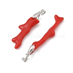Opaque Acrylic Imitation Coral Big Pendants&nbsp;PALLOY-JF05984