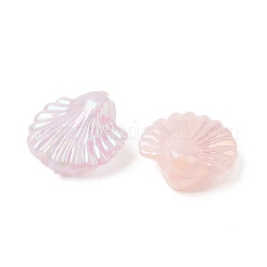 UVメッキ不透明アクリルビーズ  ABカラーメッキ  ミックスカラー  シェル形状  14.5x14x7mm  穴：1.6mm  約1180個/500g&nbsp;OACR-G058-19B
