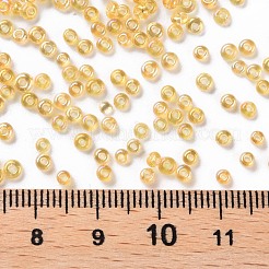 ラウンドガラスシードビーズ  透明色の虹  ラウンド  淡いチソウ  12/0  2mm  穴：1mm  約30000個/ポンド&nbsp;SEED-A007-2mm-162