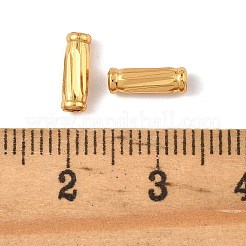 真鍮ビーズ  テクスチャードカラム  長持ちメッキ  鉛フリー＆カドミウムフリー  24KGP本金メッキ  9x3mm  穴：1.8mm&nbsp;KK-K364-34G