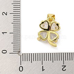 Rack Plating Brass Pave Cubic Zirconia Charms&nbsp;KK-G513-09G