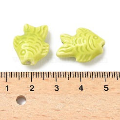 手作りの陶器ビーズ  光沢釉の磁器  魚  19.5x15.5x8.5mm  穴：1.8~2mm&nbsp;PORC-C009-04B
