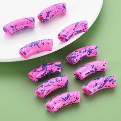 Opaque Spray Painted Acrylic Beads&nbsp;MACR-S372-001F-B06