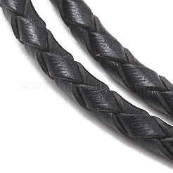 3MM Round Braided Leather Bracelet Making&nbsp;AJEW-JB01542-01