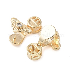 真鍮のアイスピックピンチベイル  カドミウムフリー＆ニッケルフリー＆鉛フリー  ガラスと  18KGP本金メッキ  17mm  穴：4.5x2mm  ピン：0.8mm&nbsp;KK-C031-44G