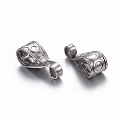 変色しにくい304ステンレススチールチューブベイル  ループベイル  ステンレス鋼色  15.5x6x6mm  穴：2mm  内径：4.5x8mm&nbsp;STAS-P223-15P