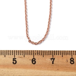 Brass Cable Chain Necklaces Making&nbsp;MAK-P011-01RG