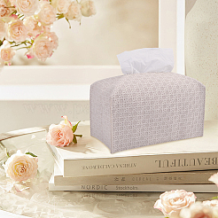 Crossed Textured Imitation Leather Tissue Boxes&nbsp;CON-WH0095-208A