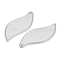炭素鋼カッティングダイステンシル  DIY革製造用  葉  マットプラチナカラー  46x18.42mm&nbsp;DIY-WH0158-12A