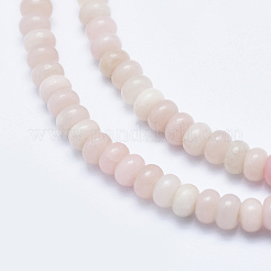 天然石ピンクオパールビーズ連売り  ロンデル  4~4.5x2~3mm  穴：1mm  約157~160個/連  15.7インチ（40cm）&nbsp;G-E444-29-4mm