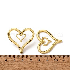 Brass Heart Stud Earrings&nbsp;EJEW-H165-08G