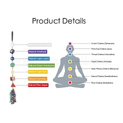 Geometry Shape Chakra Hanging Ornament&nbsp;AJEW-I059-05