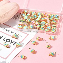 50Pcs Transparent Stripe Resin Charms&nbsp;PALLOY-FS00041-01